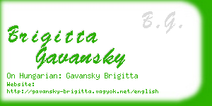 brigitta gavansky business card